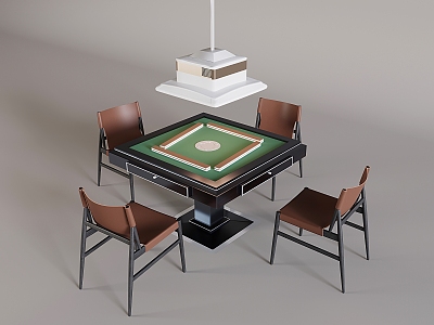 Modern Mahjong Table Mahjong Machine Chess Room Single Chair Backrest Chair 3d model