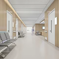 Modern Hospital Outpatient Clinic With Reception Desk Medical Staff Wheelchair
