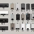 Daily Electrical Appliances Featuring Various Wall Mounted Water Heaters With Modern Designs And Styles 3d model