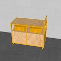 Selling carts bread containers plastic baskets 3d model