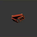 Open Decorative Household Box With Blue Gold Accents And Flying Fragments