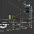 Green Arrow Sign Promotional Display Stand With Moral Slogan And Various Items
