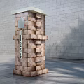 Modern mailbox mailbox mailbox 3d model