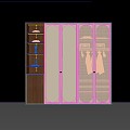 Middle style wardrobe 3d model