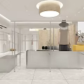Modern Clothing Store Interior Design With Stylish Mannequins Clothing Displays And Decorative Plants