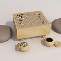 Japanese Go Table 3d model