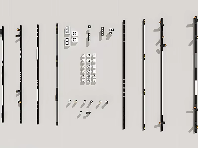 Assorted Downlights And Spotlights With Fittings Bulbs And Mounting Hardware 3d model