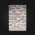 Natural Stone Building Exterior Wall With Mixed Color Textured Design And Rustic Pattern