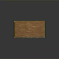 Natural Wooden Cabinet With Two Top Drawers And Double Doors Wood Grain Surface