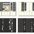 Modern Bookcase Designs in White and Dark Colors With Storage Shelves and Doors