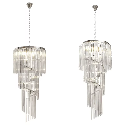 Modern Elegant Crystal Chandelier Home Lighting With Hanging Pendant Design 3d model