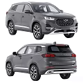 Gray SUV Car Showcasing Front And Rear Views