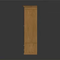 Wooden Double Door Wardrobe With Classic Style And Bottom Storage Drawers