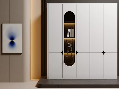 Modern Storage Cabinet Decorative Cabinet Background Wall 3d model