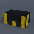 Practical Construction Site Safety Storage Box With Black And Yellow Design 3d model