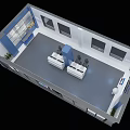 Modern Monitoring Room Interior With Multiple Monitor Screens Control Panels And Ergonomic Chairs