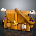Vintage Leather Messenger Bag With Multiple Pockets And Scroll Papers For Everyday Use
