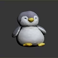 Children's Cute Soft Plush Penguin Stuffed Toy With Yellow Beak And Feet