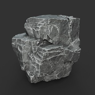 Stone Block Rock Obsidian Nature Landscape 3d model