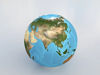 Realistic Globe Decorative Ornament Set for Home Decor Display Piece 3d model