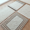 Cream wind carpet combination 3d model