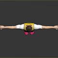 Man in Yellow Lakers Number 12 Jersey with Arms Outstretched and Pink Shoes