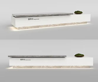 Modern Company Front Desk 3d model