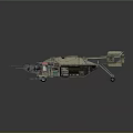 3D Sci Fi Mechanical Vehicle With Multiple Wings Weapon System And Wheels