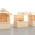 Kindergarten Wooden Play Structures For Kids Role Play Market And Café Areas