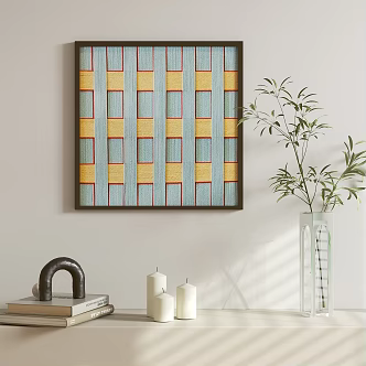 Modern Simple Color Block Hanging Painting 3d model