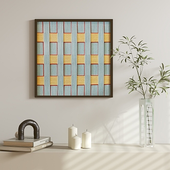 Modern Simple Color Block Hanging Painting 3d model