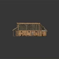 Traditional Thatched Roof Building Structure With Wooden Frame And Rustic Interior