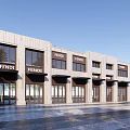 Commercial Complex Featuring FENDI Storefronts And Modern Glass Facade