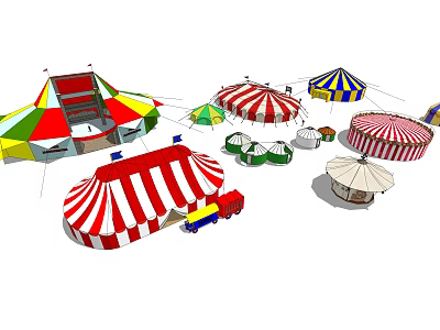 Modern tent yurt camping tent outdoor tent camping tent 3d model