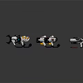 Futuristic Toy Weapon Collection With Different Sci Fi Designs And Colorful Details