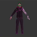 3D Character Model In Dark Hooded Outfit With Mask And Realistic Standing Pose