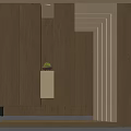 Modern Minimalist Foyer Hallway Design With Wooden Paneling Recessed Lighting And Decorative Plant