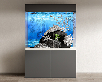 modern fish tank fish tank aquarium 3d model