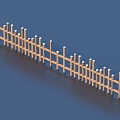 Wooden Garden Fence Small Ornament With Classic Design For Lawn Decoration