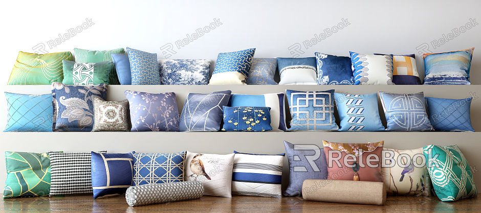 New Chinese style pillow pillow combination model