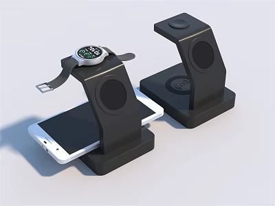 Multi Device Charging Stand for Smartphone and Smartwatch with Wireless Dock 3d model