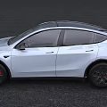 White Electric Car With Sleek Modern Exterior And Black Alloy Wheels