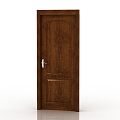 Modern Interior Door Solid Wood Door 3d model