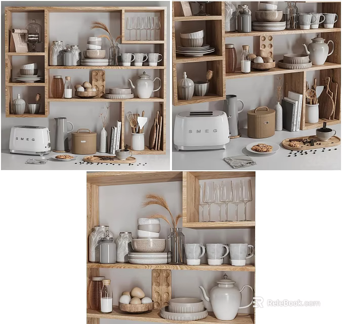 Neatly Arranged Daily Necessities In Home Spaces 3d model 