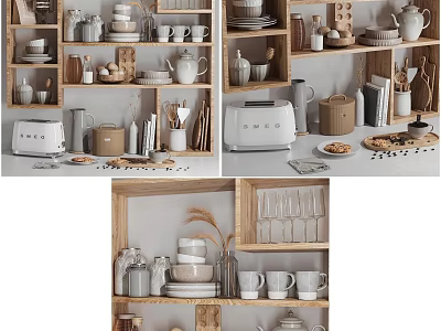 Neatly Arranged Daily Necessities In Home Spaces 3d model