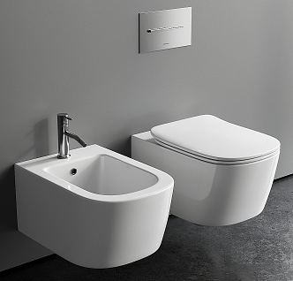 Modern Toilet Wall-mounted Toilet 3d model