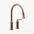 Stainless Steel Modern Kitchen Faucet With Curved Spout And Single Lever Handle Design