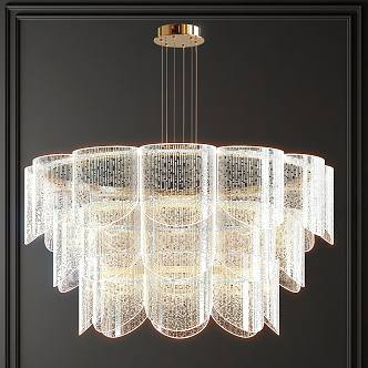 Light Luxury Crystal Chandelier 3d model