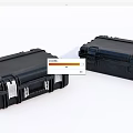 Two Black Hard Shell Storage Cases With Secure Latches And Durable Design 3d model