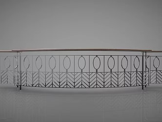 Modern Guardrail Railing 3d model